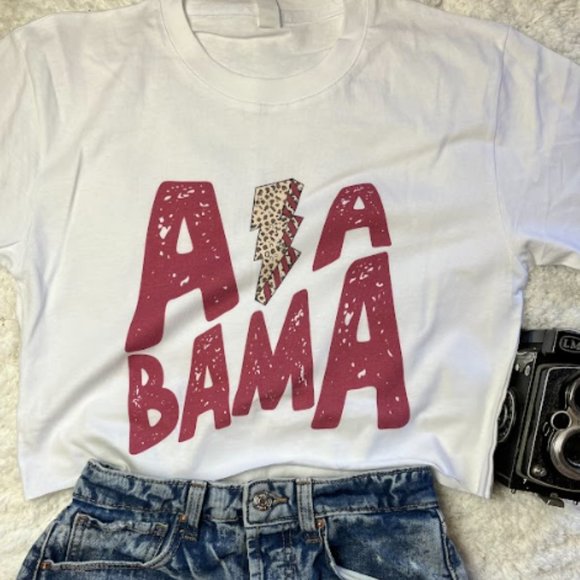 Alabama Roll Tide College Football Game Day Crop Top Cropped T-Shirt - Picture 1 of 1